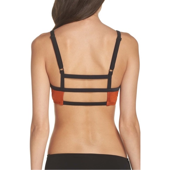 Zella Ladder Back Bikini Top in Rust / Brick - Picture 5 of 16